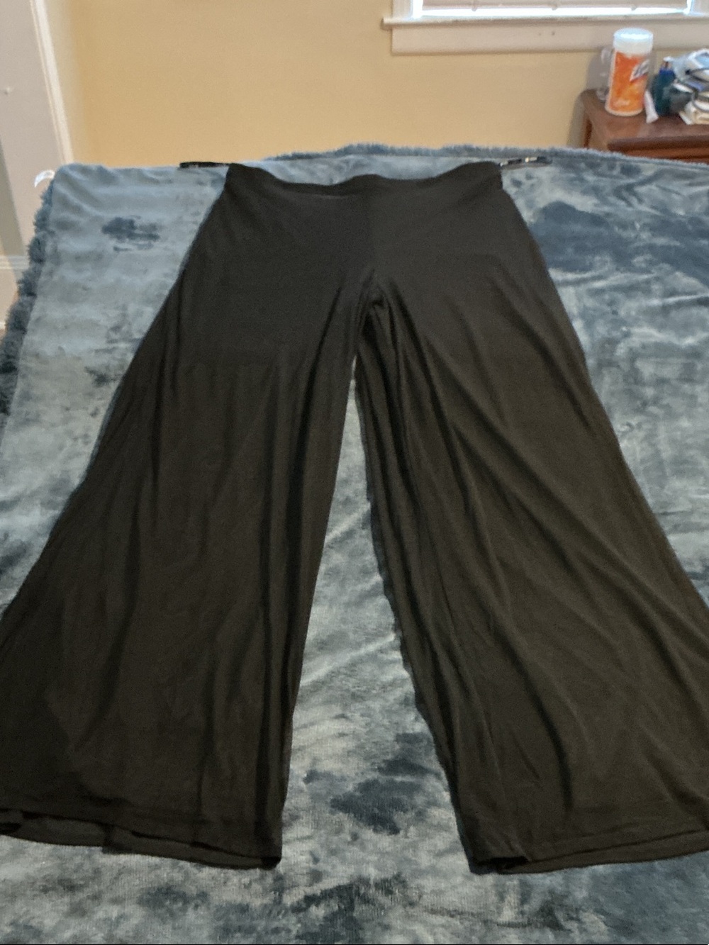 Tadashi Shoji Black Wide-Leg Palazzo Pants with Fluid Drape